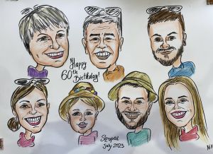 Бърза карикатура 7/8/9 лица