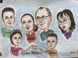 Бърза карикатура 7/8/9 лица