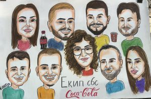 Бърза карикатура 7/8/9 лица