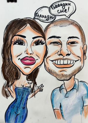 Бърза карикатура 1/2/3 лица