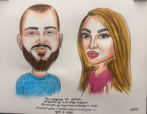 Бърза карикатура 1/2/3 лица