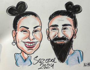 Бърза карикатура 1/2/3 лица