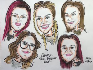 Бърза карикатура 4/5/6 лица