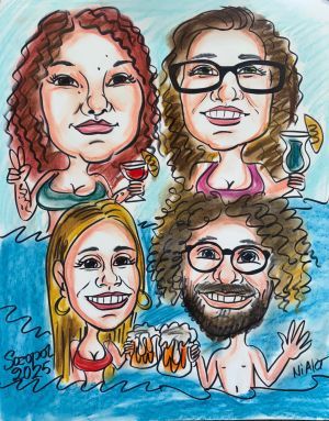 Бърза карикатура 4/5/6 лица