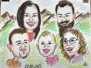 Бърза карикатура 4/5/6 лица