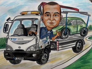 Ръчна карикатура 3/4 лица