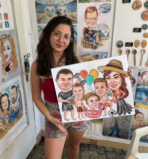 Ръчна карикатура 5/6 лица